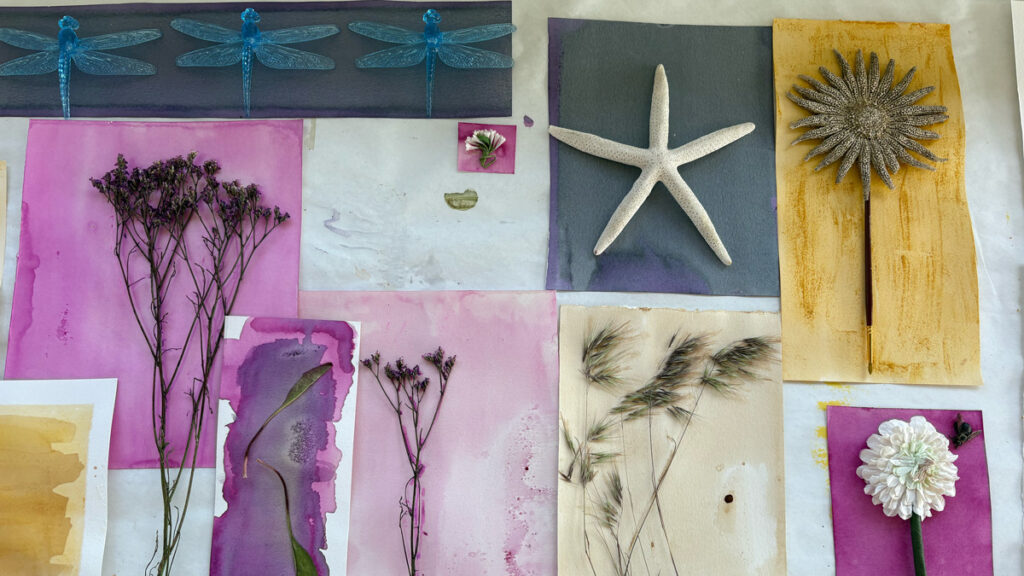 Printing from natural eco inks and colors